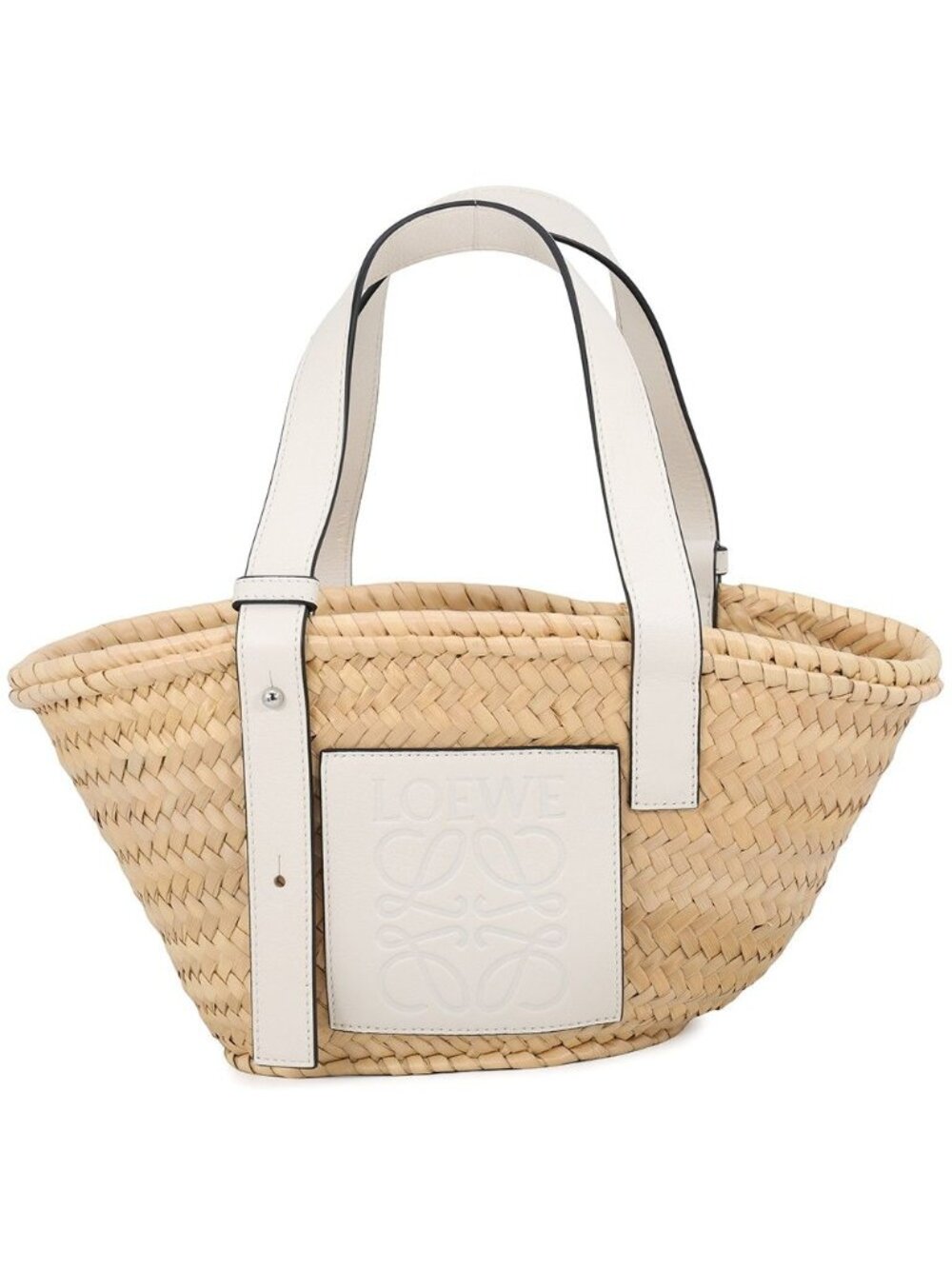 Loewe Handbag Basket Bag Small Palm Leaf Calfskin White